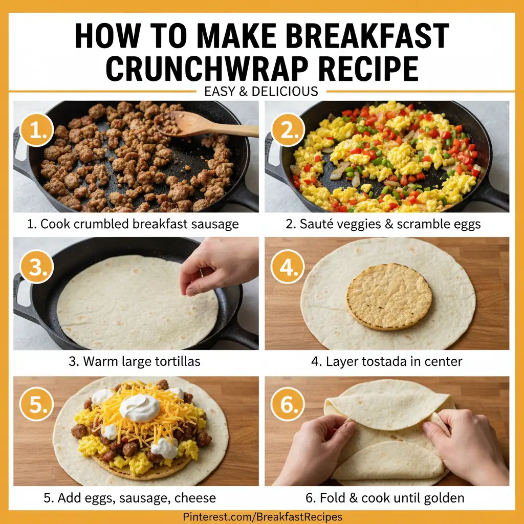 How to make breakfast crunchwrap recipe