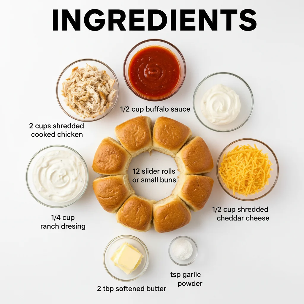buffalo chicken sliders recipe ingredients