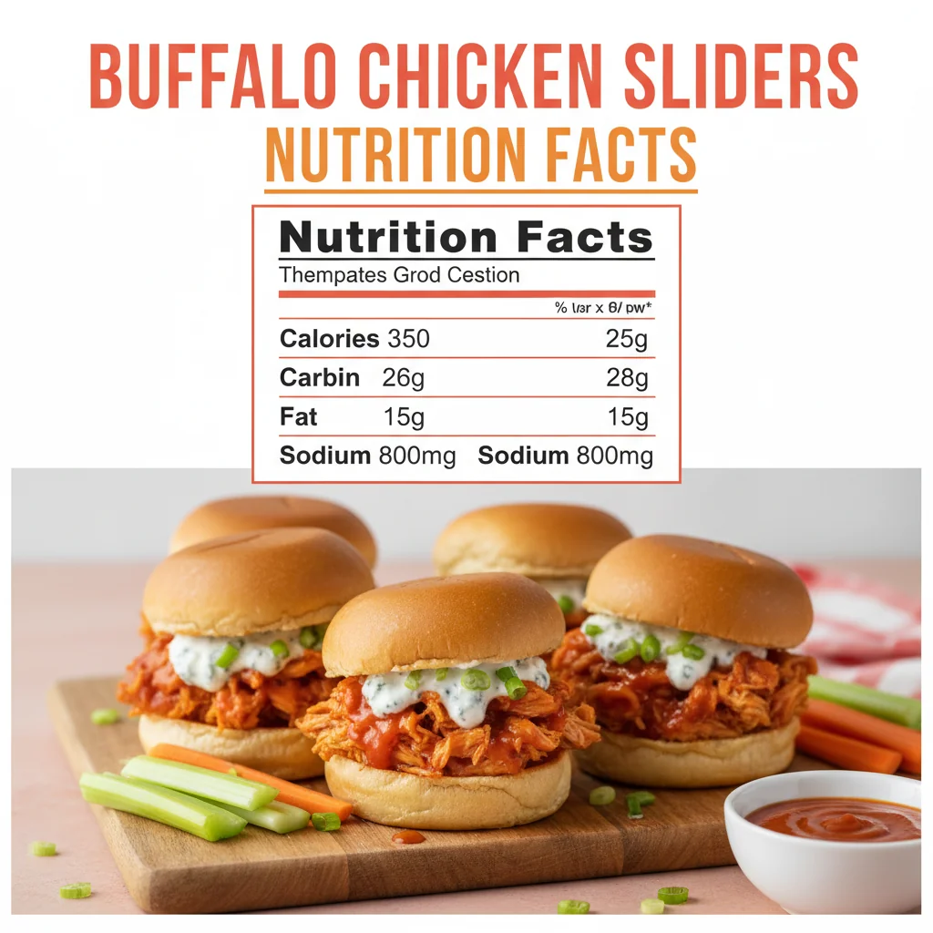 buffalo chicken sliders recipe nutritional information