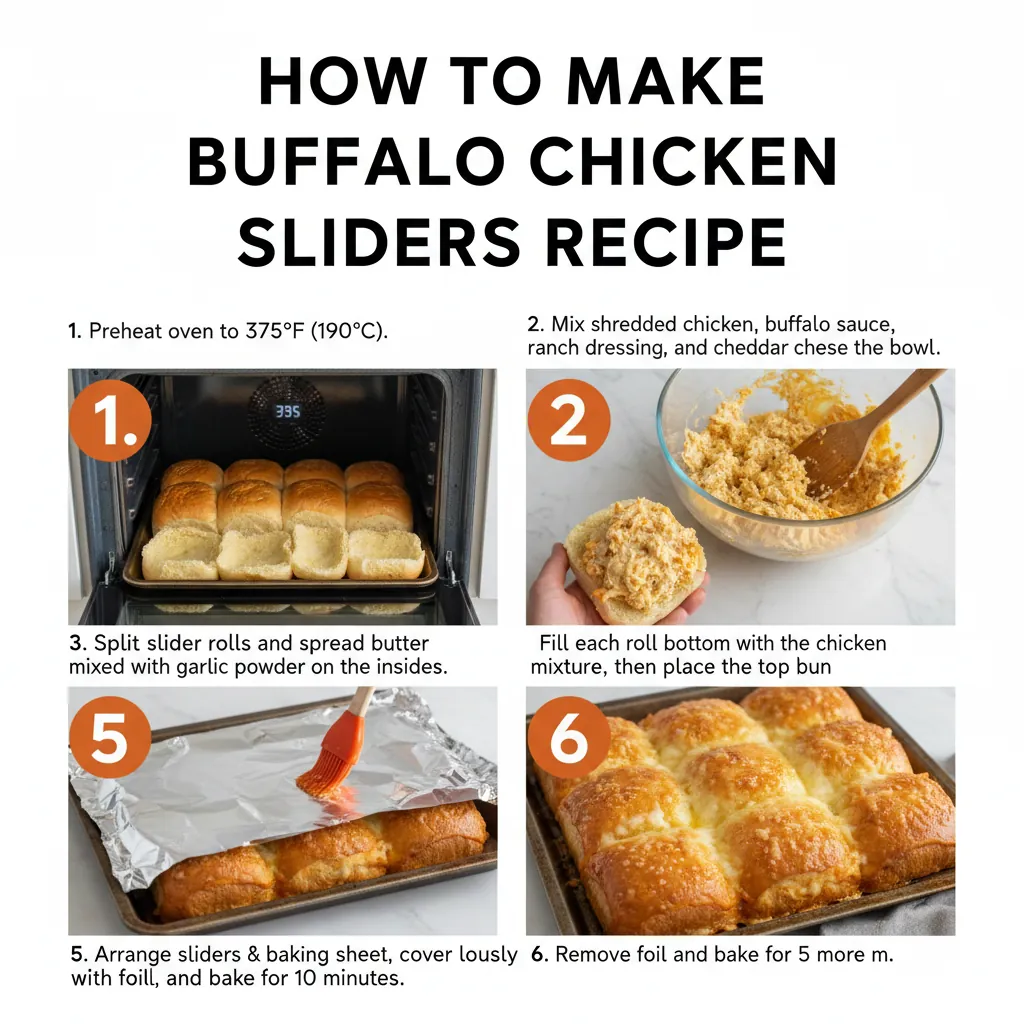 How to make buffalo chicken sliders recipe