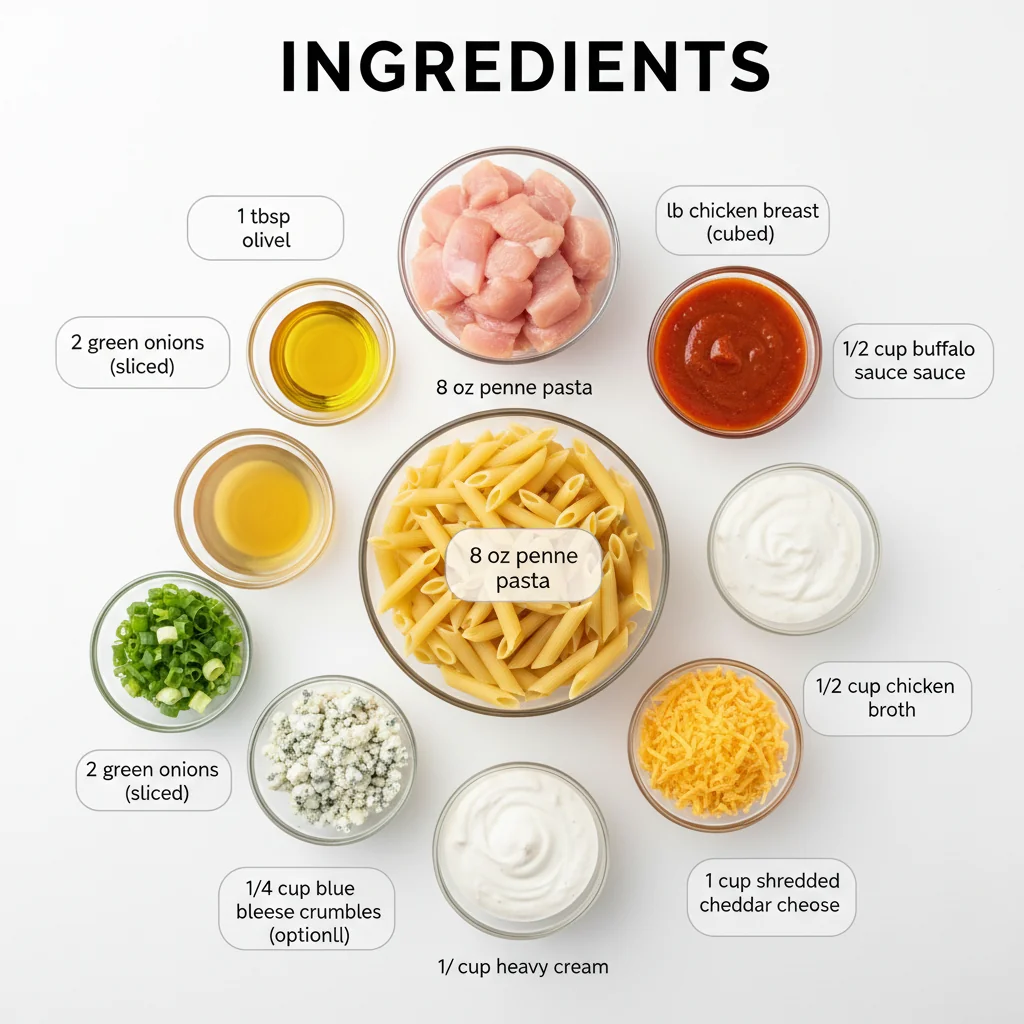 buffalo ranch pasta recipe ingredients