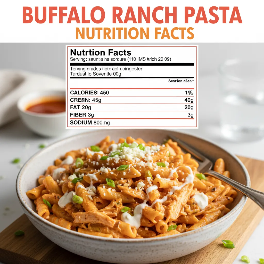 buffalo ranch pasta recipe nutritional information