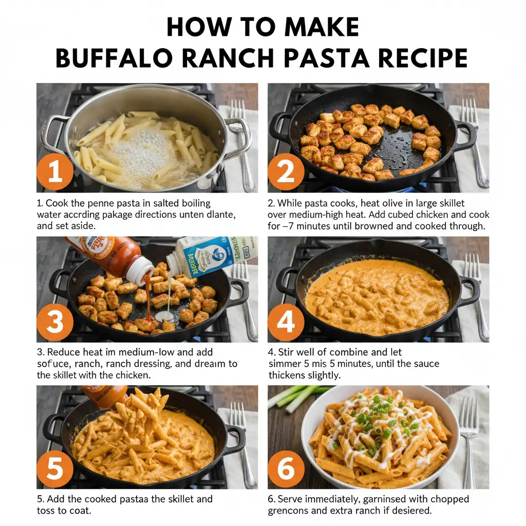 How to make buffalo ranch pasta recipe