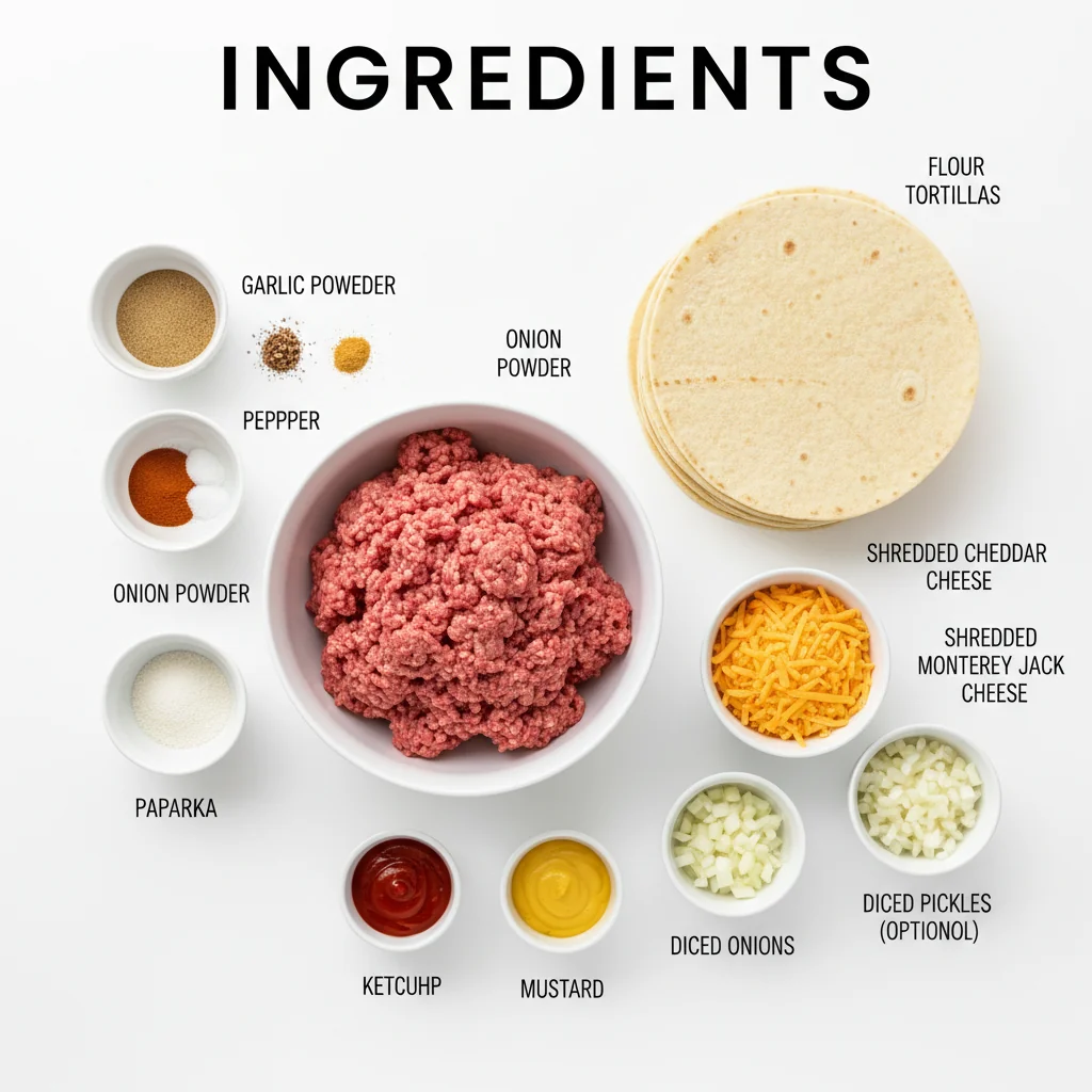burger quesadilla recipe ingredients