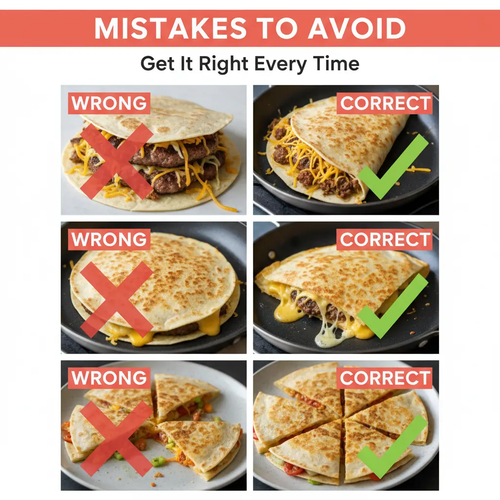 burger quesadilla recipe common mistakes
