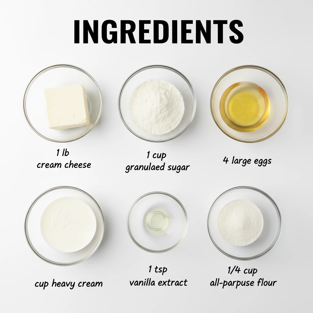 burnt basque cheesecake recipe ingredients