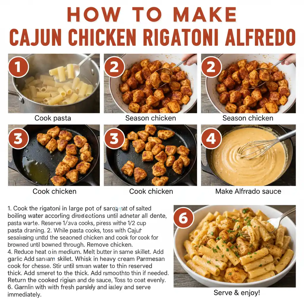 How to make Cajun Chicken Rigatoni Alfredo