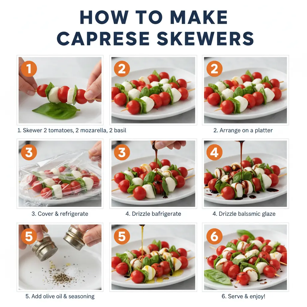 How to make caprese skewers
