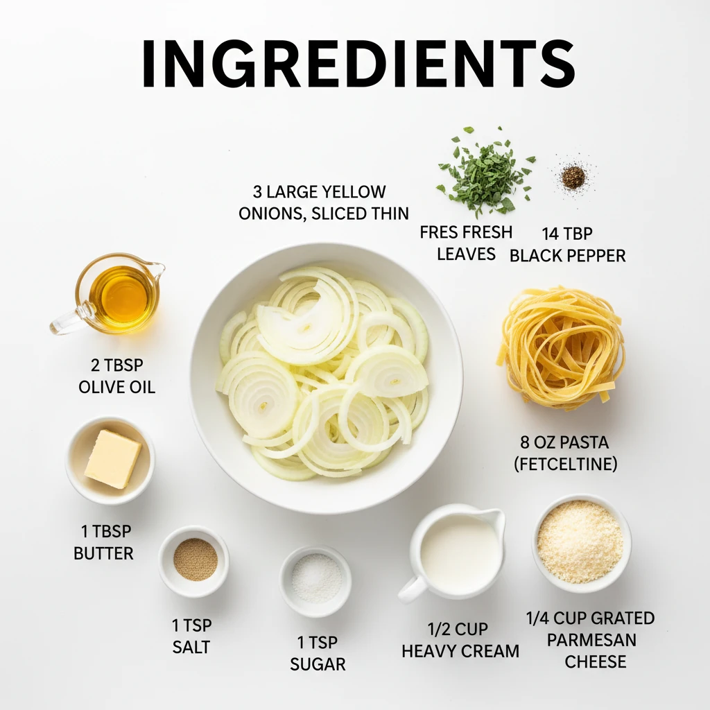 caramelized onion pasta recipe ingredients