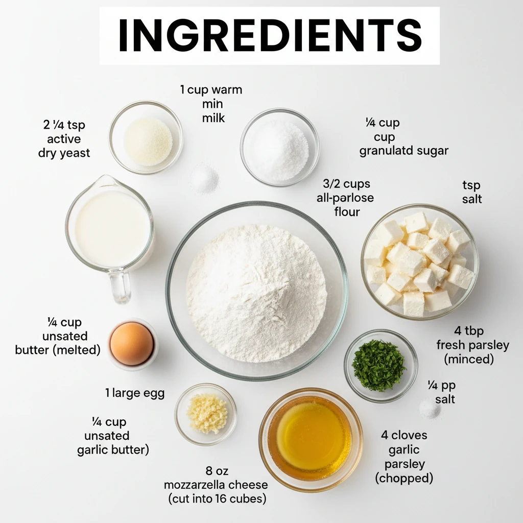 cheese stuffed garlic rolls ingredients