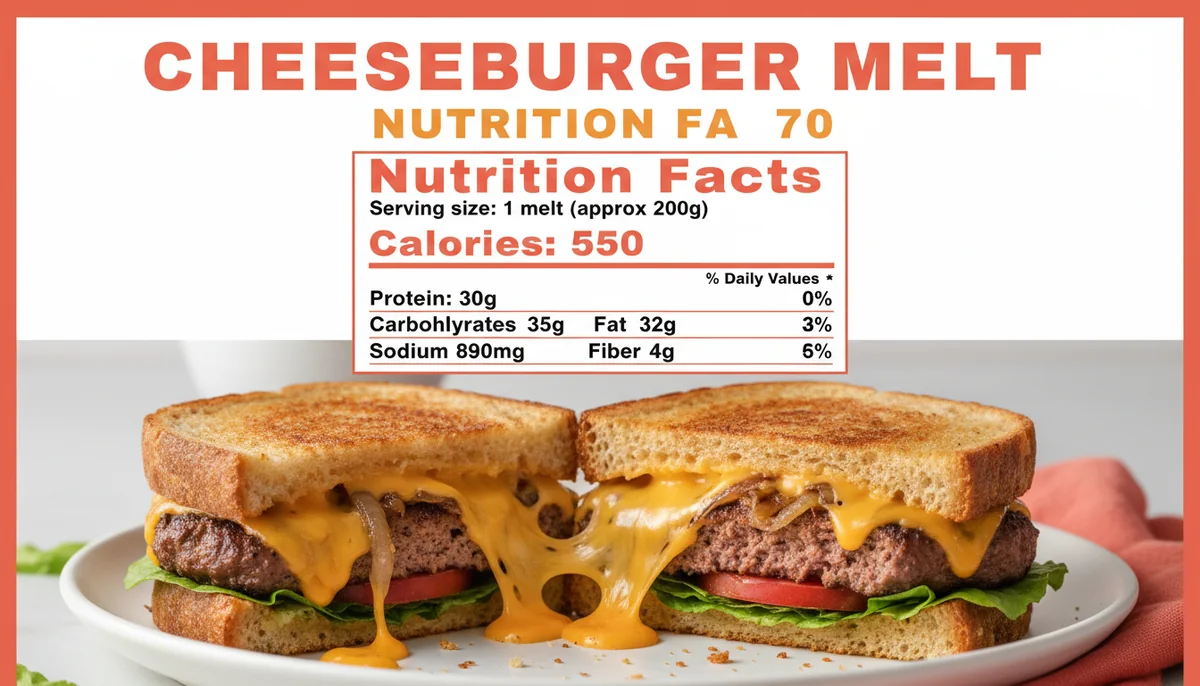 cheeseburger melt recipe nutritional information