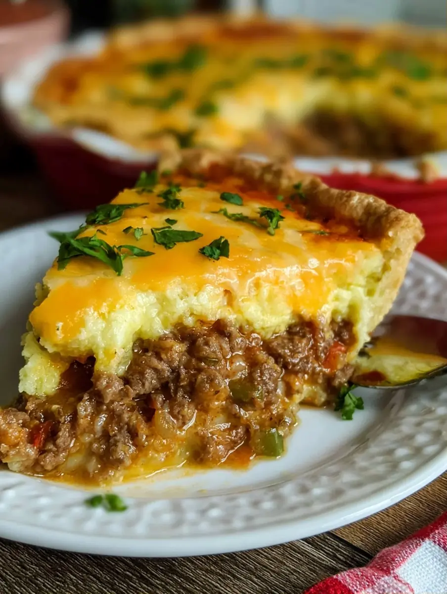 cheeseburger pie recipe featured
