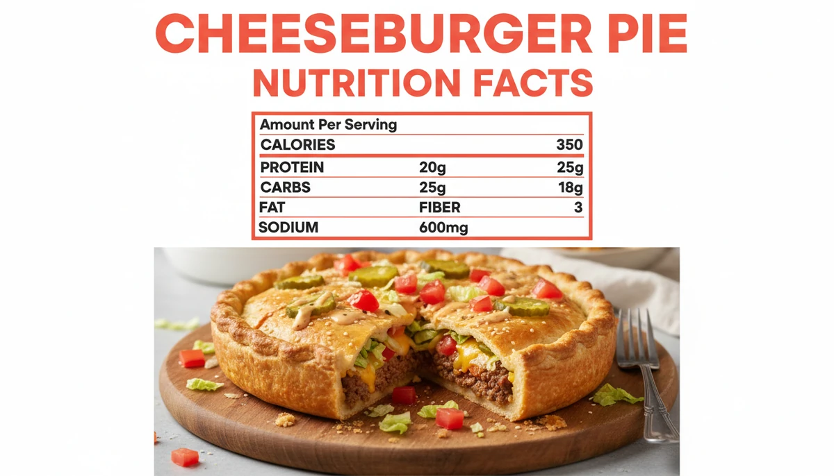 cheeseburger pie recipe nutritional information