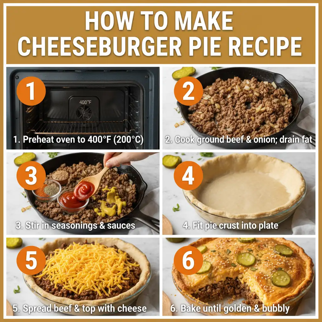 How to make cheeseburger pie recipe