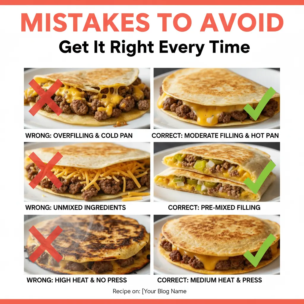 cheeseburger quesadilla recipe common mistakes