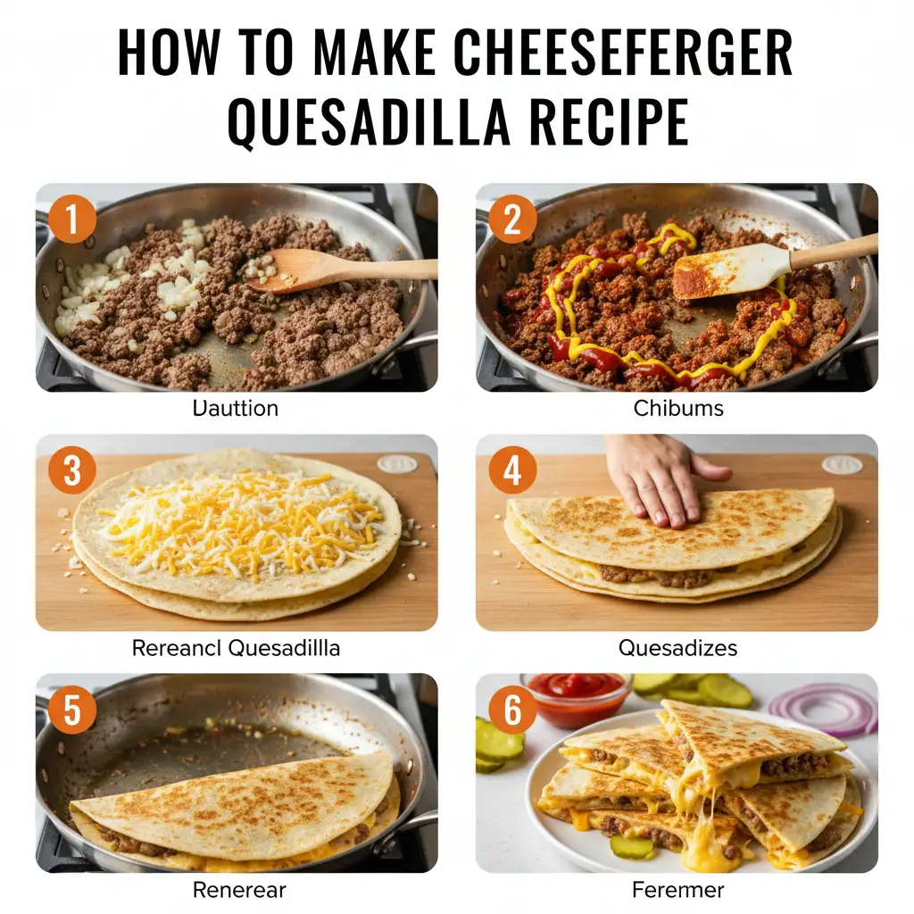 How to make cheeseburger quesadilla recipe