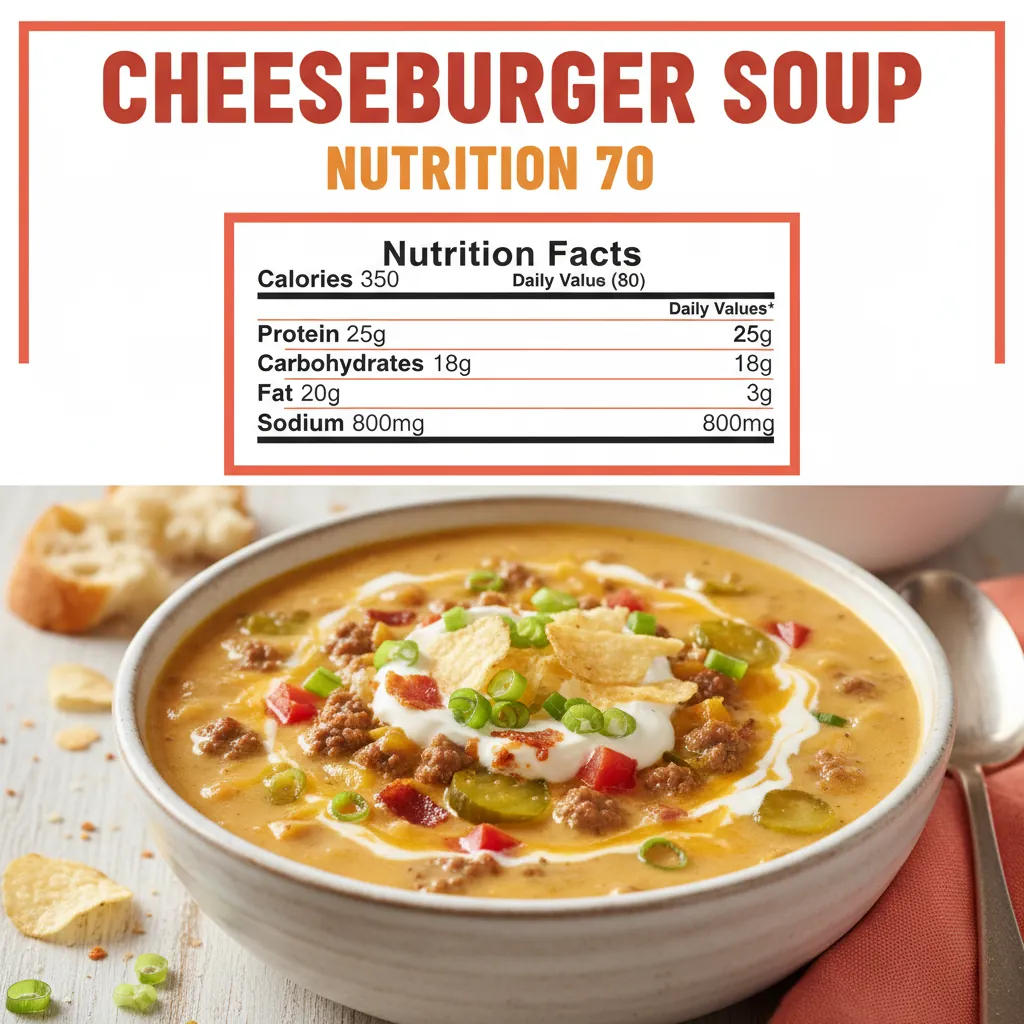 cheeseburger soup recipe nutritional information