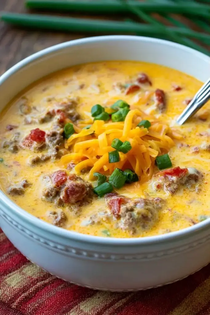 cheeseburger soup recipe recipeCard1