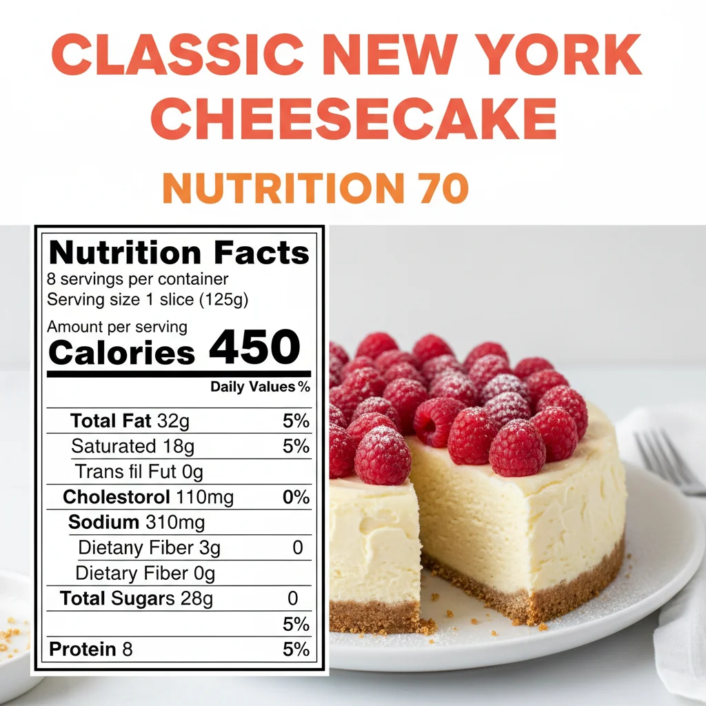 cheesecake recipe nutritional information