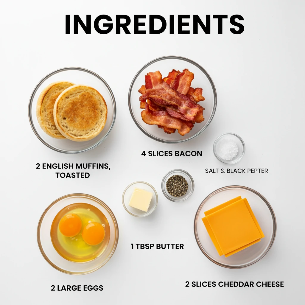 cheesy bacon breakfast sandwich ingredients