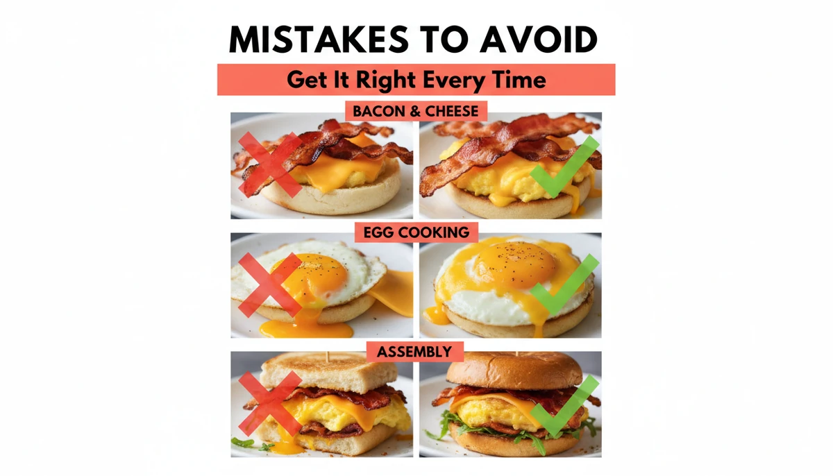 cheesy bacon breakfast sandwich common mistakes