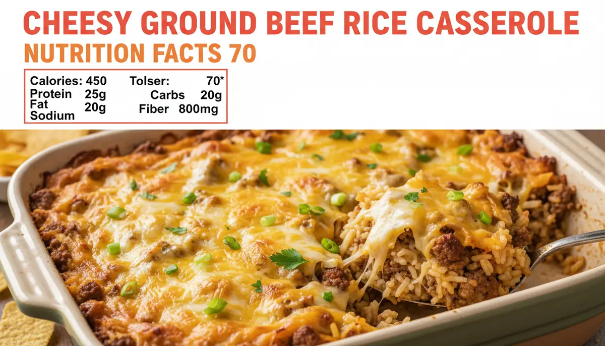 cheesy ground beef rice casserole recipe nutritional information
