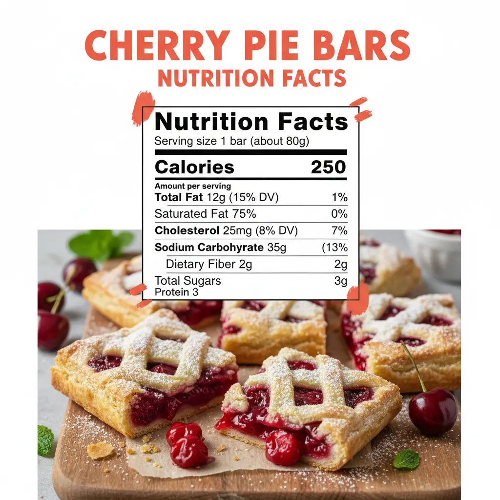 cherry pie bars recipe nutritional information