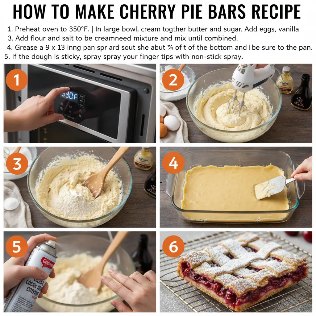 How to make cherry pie bars recipe