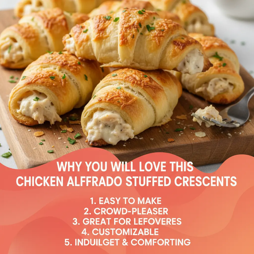 Why you'll love chicken alfredo stuffed crescents