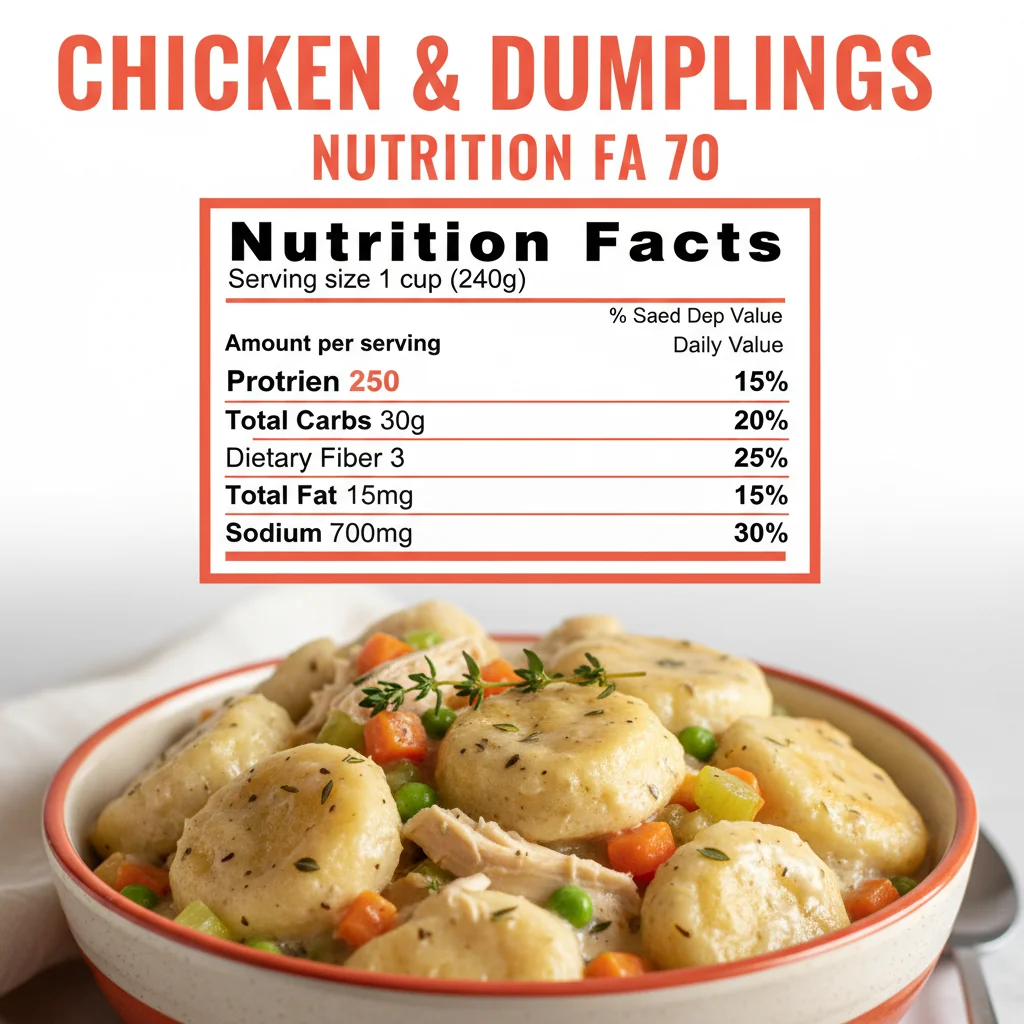 chicken and dumplings recipe nutritional information