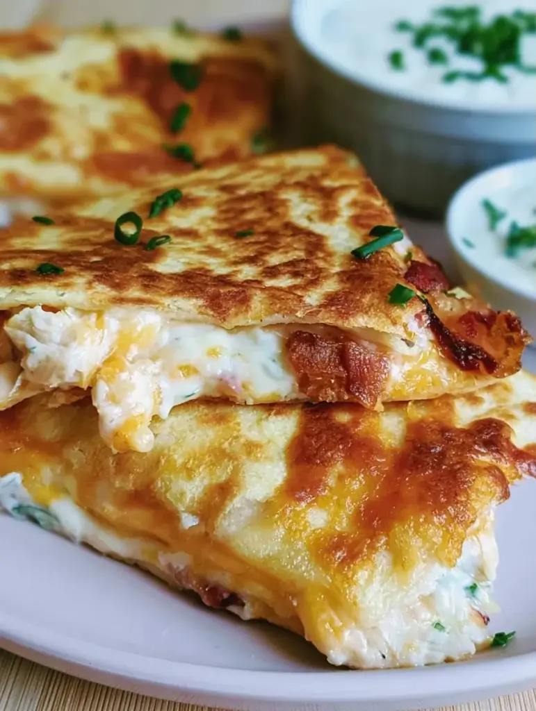chicken bacon ranch quesadilla recipe recipeCard1
