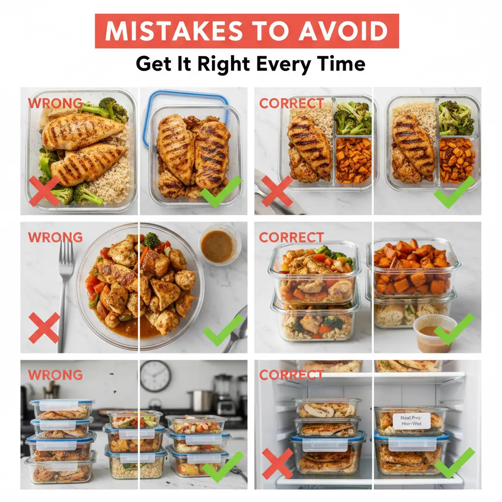 chicken bowl meal prep common mistakes