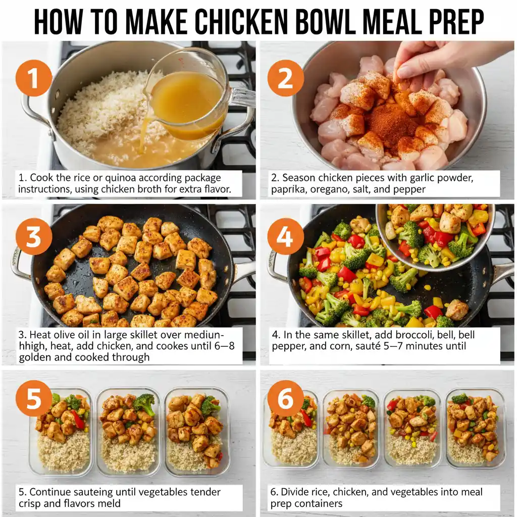 How to make chicken bowl meal prep