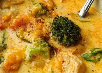 chicken broccoli cheddar soup featured