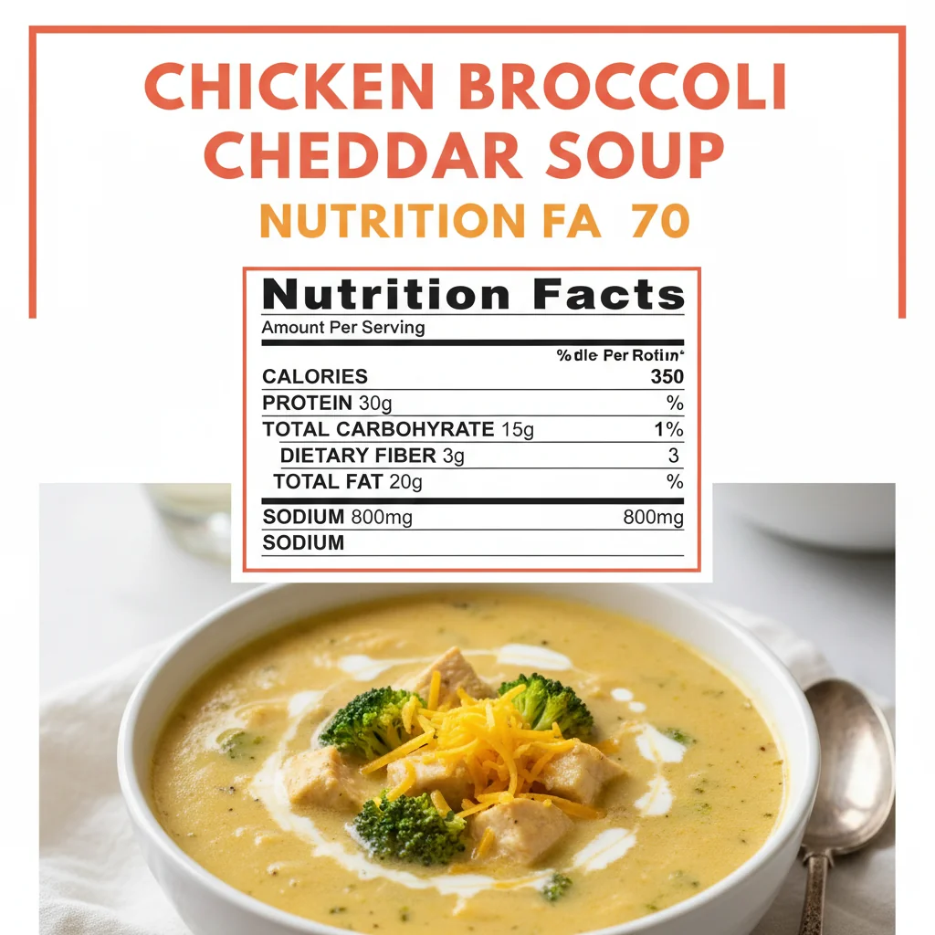 chicken broccoli cheddar soup nutritional information
