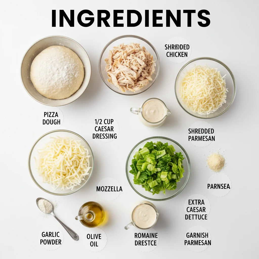chicken caesar salad pizza recipe ingredients