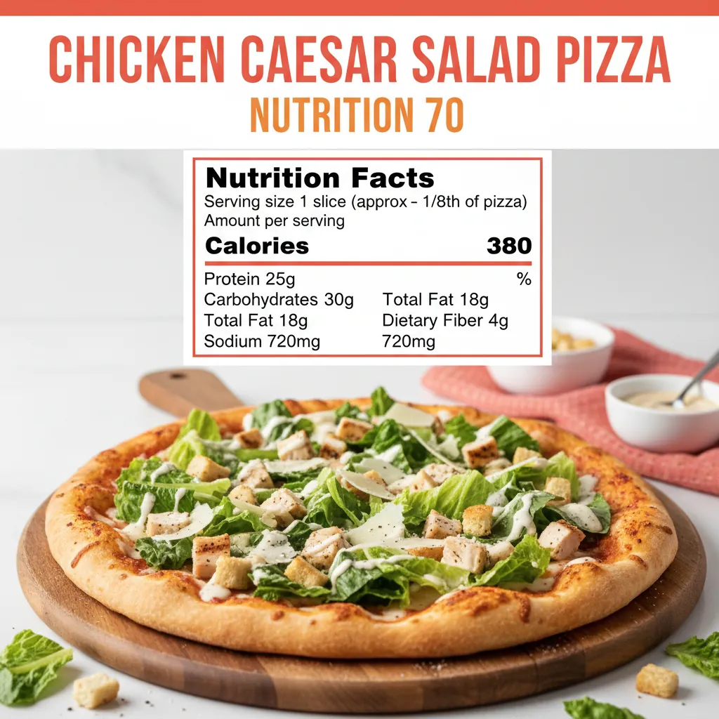 chicken caesar salad pizza recipe nutritional information