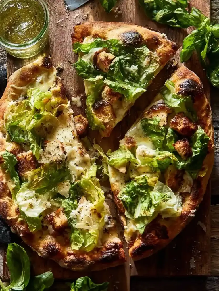 chicken caesar salad pizza recipe recipeCard1