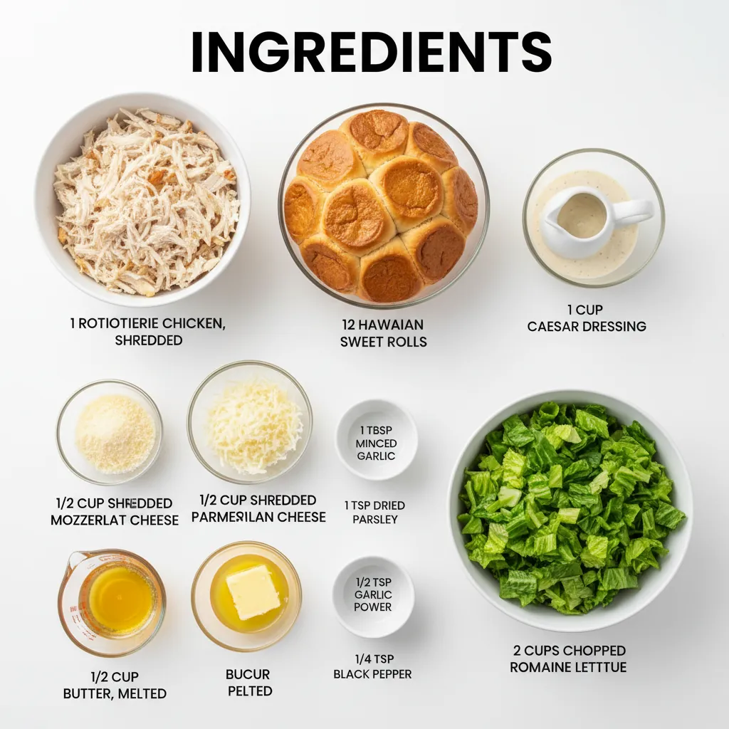 chicken caesar sliders recipe ingredients