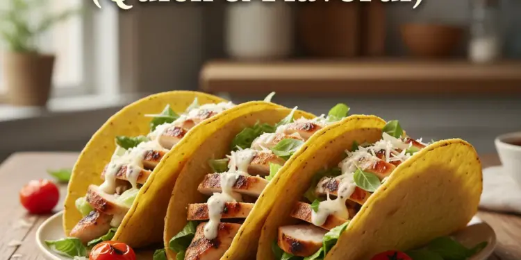 chicken caesar tacos recipe featured