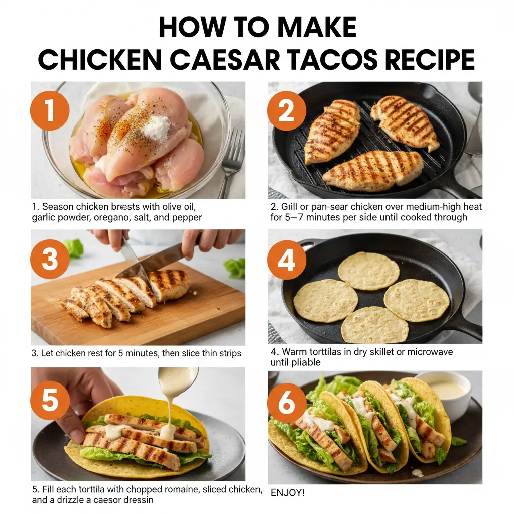 How to make chicken caesar tacos recipe
