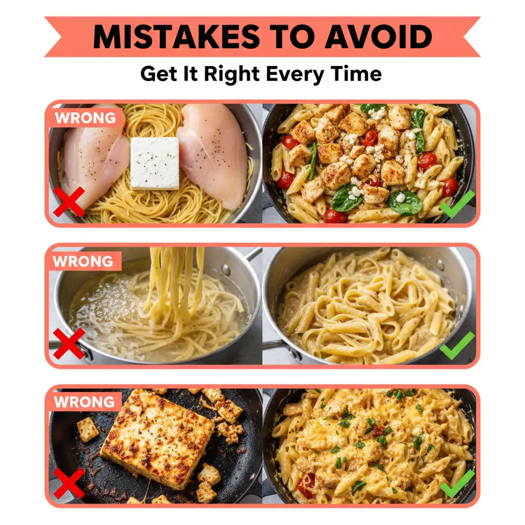 chicken feta pasta recipe common mistakes