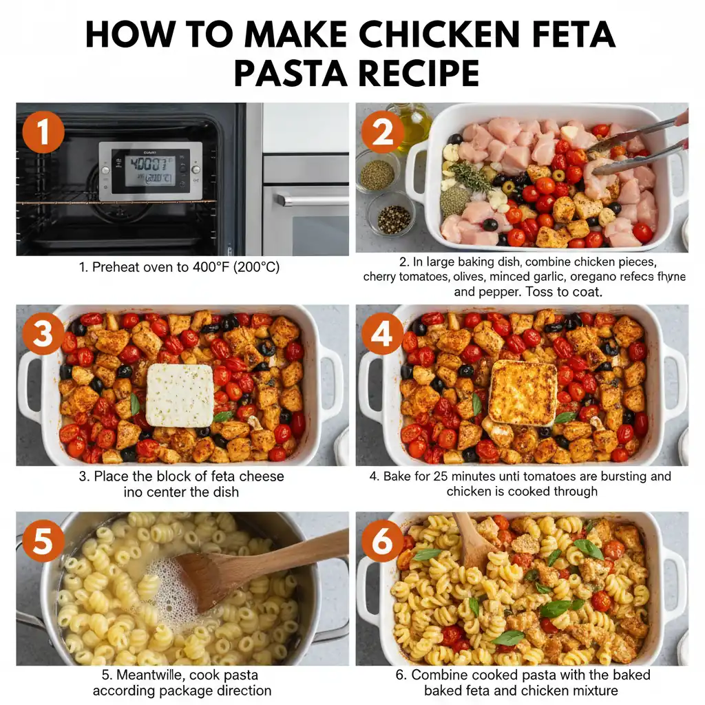 How to make chicken feta pasta recipe