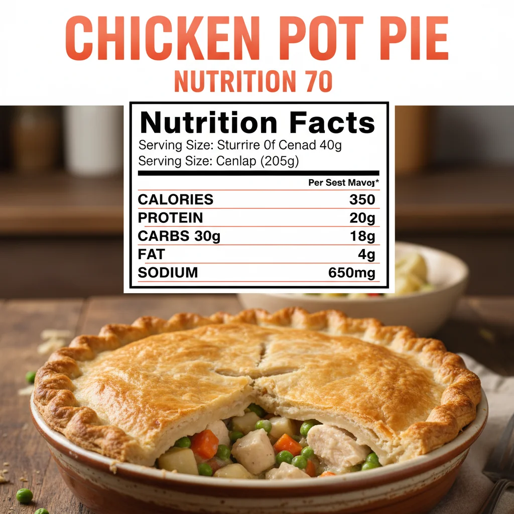 chicken pot pie recipe nutritional information