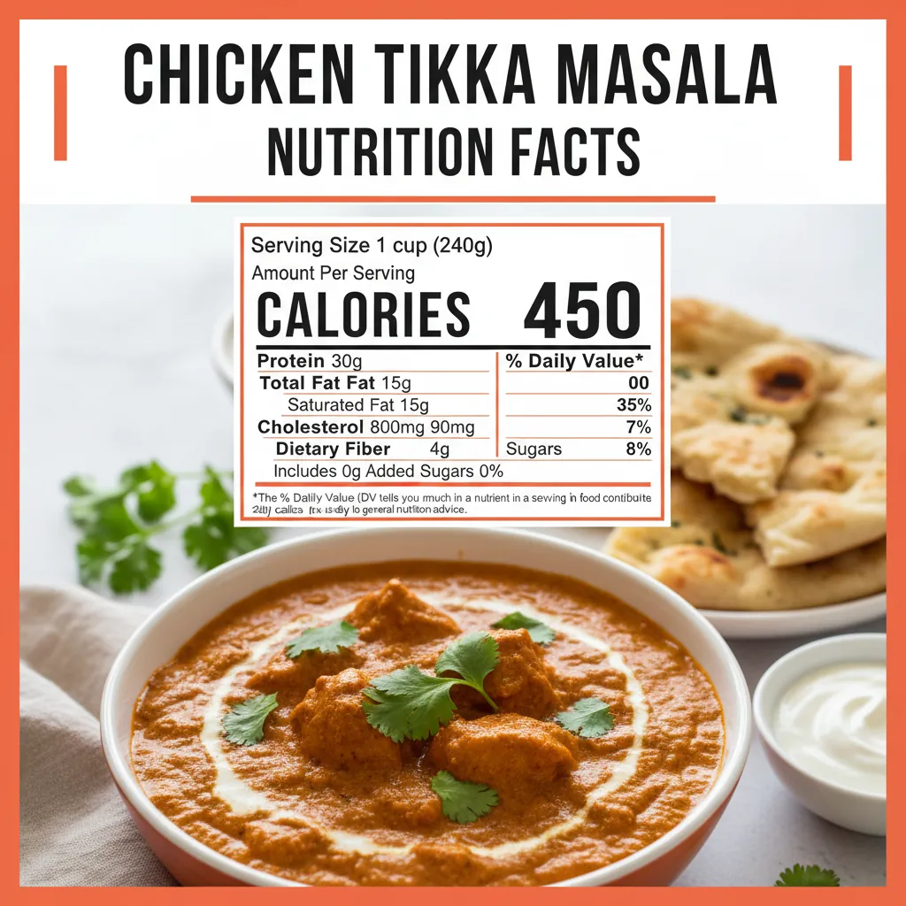 chicken tikka masala recipe nutritional information