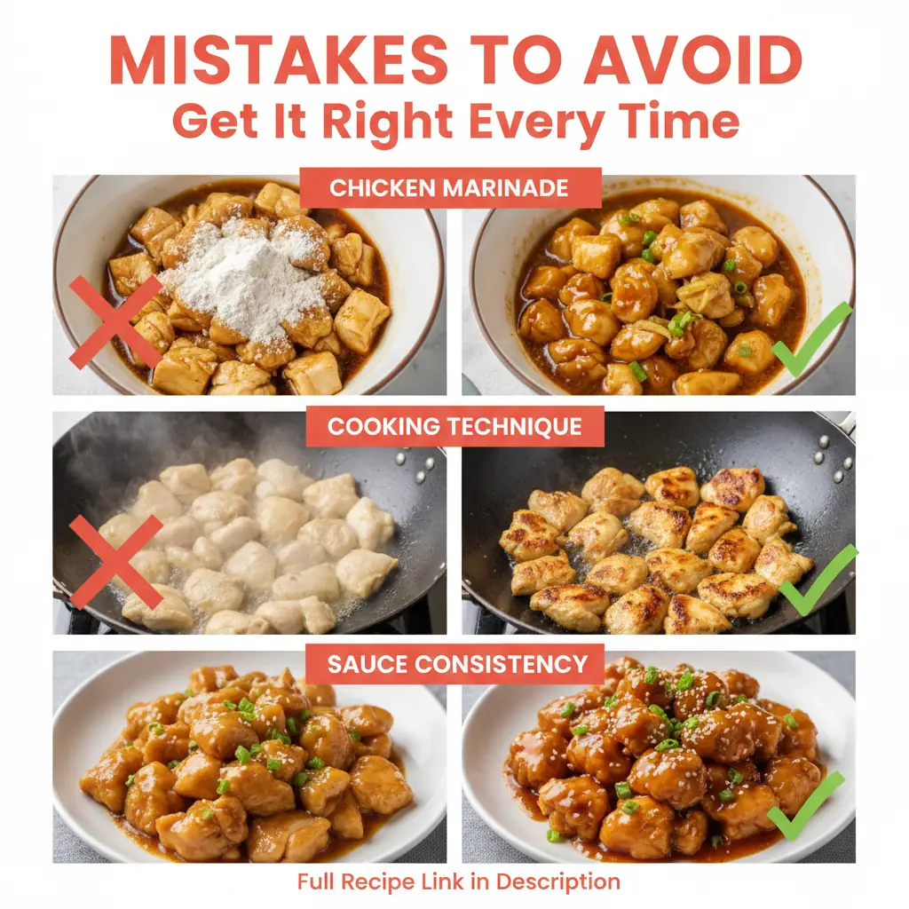 Chinese chicken dinner recipe common mistakes