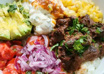 chipotle steak rice bowls featured