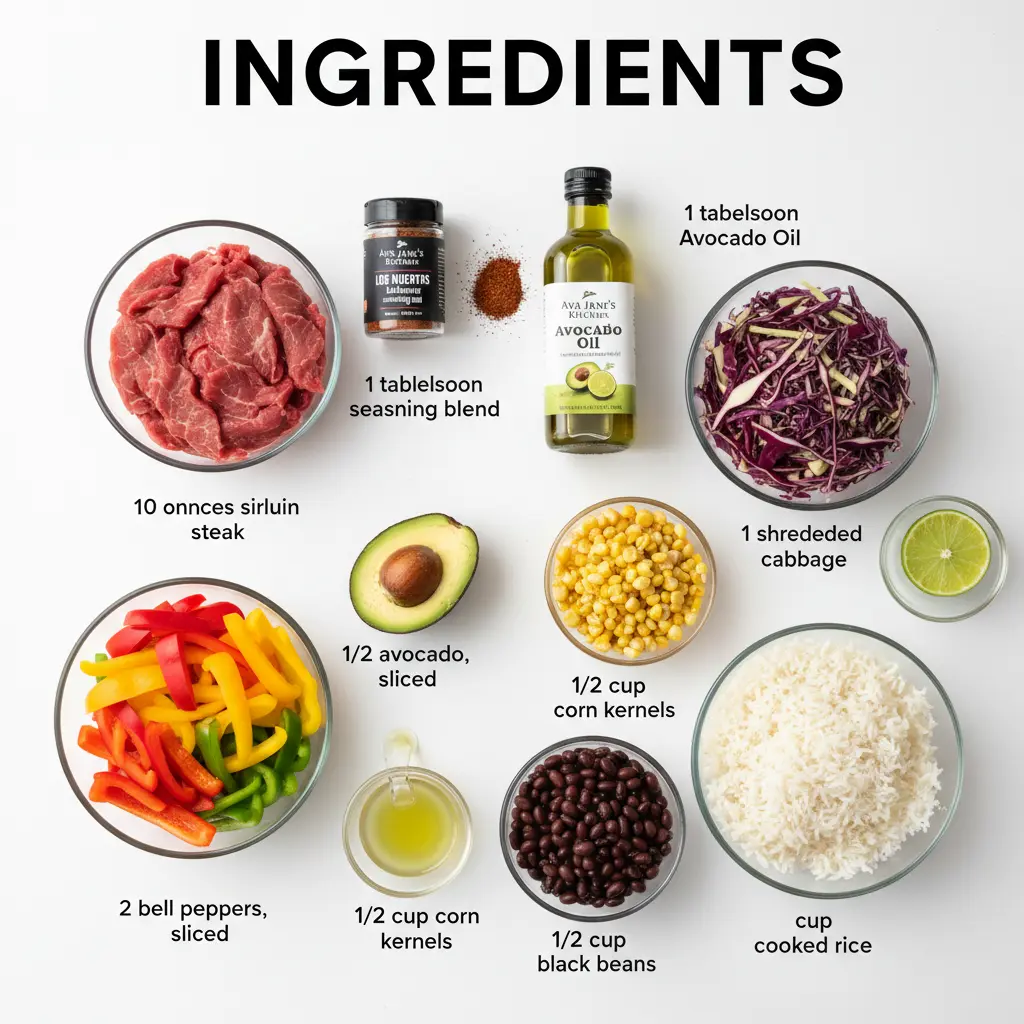 chipotle steak rice bowls ingredients