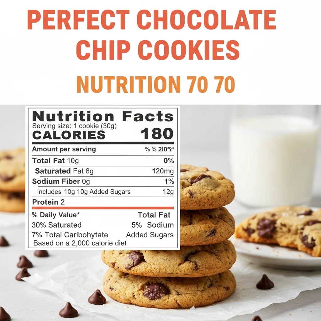 chocolate chip cookie recipe nutritional information
