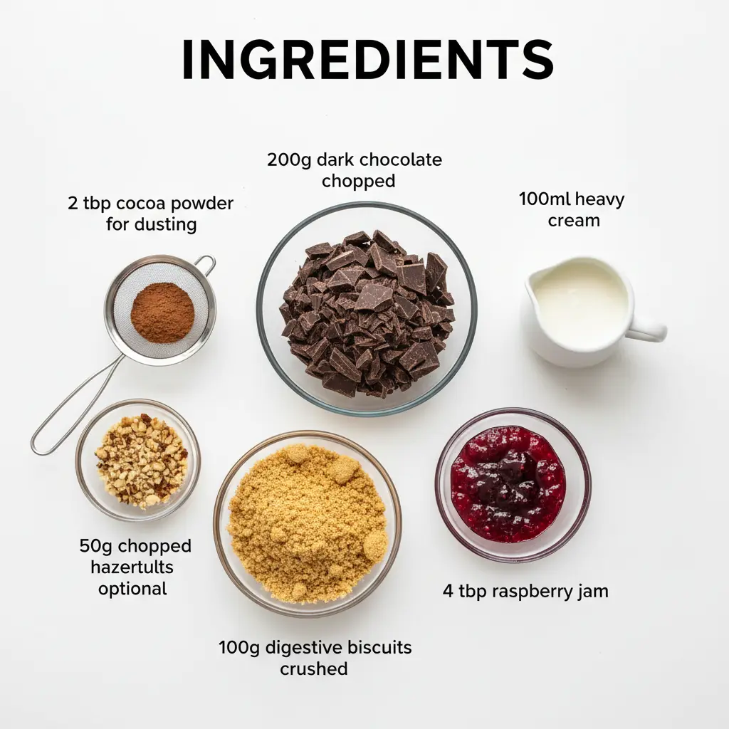 chocolate jam bites recipe ingredients